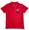 Az elegáns, gyerek Barcelona galléros póló - piros, 14 éves