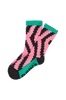 Cikkcakk mintás, ütős Barçás zokni - 43-46