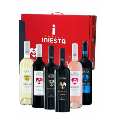 Iniesta: selection 6 wine pack in a gift box
