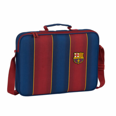 Garnet red-blue Barcelona office-school shoulder bag