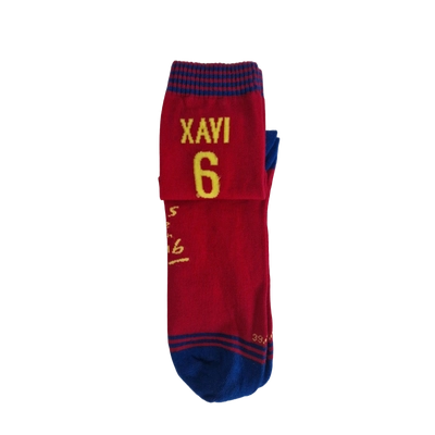 Xavi - Barçás legenda zokni, piros