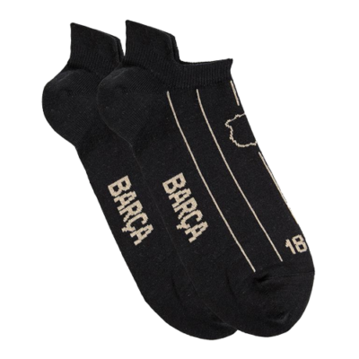 Barça black ankle socks with Barça crest