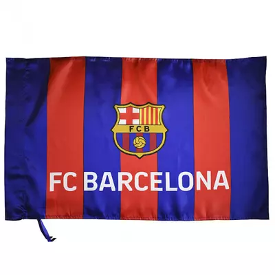 Striped Barça supporters flag - large