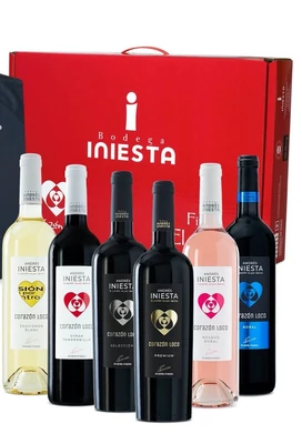 Iniesta: 6-os válogatás boros csomag díszdobozban