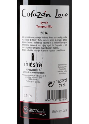 Iniesta: Corazón Loco Tinto vörösbor  - 2021