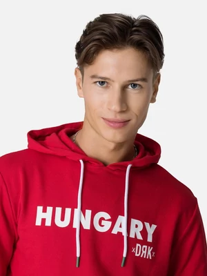 Magyar válogatott piros kapucnis pulóver - 2XL