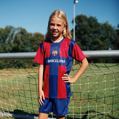 FC Barcelona 23-24 gyerek szurkolói mez szerelés, hazai, replika