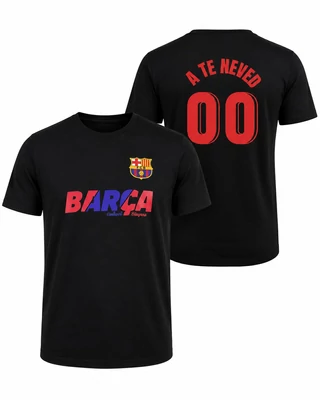 FC Barcelona 2026-27 fekete gyerek póló - Feliratozható