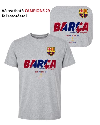 FC Barcelona szürke póló - választható Campions 29 feliratozással