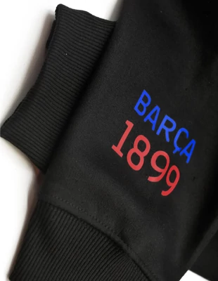 2024-25-ös fekete Barça kapucnis pulóver