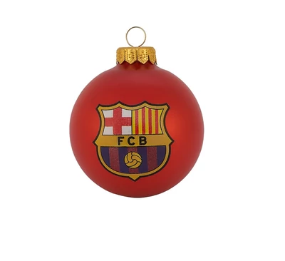 Pompázó gránátvörös Barçás karácsonyfadísz