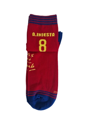 Andrés Iniesta - Barçás legenda zokni, piros