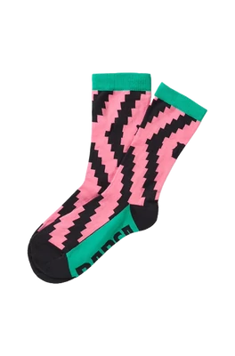 Cikkcakk mintás, ütős Barçás zokni