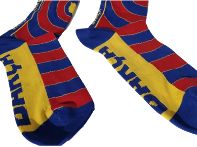 A Barcelona premium gránátvörös-kék zoknija