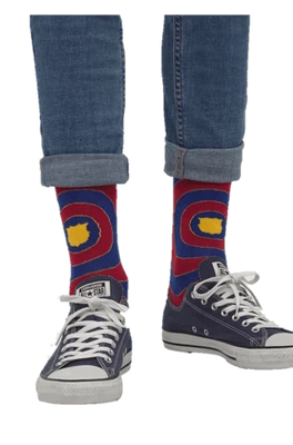 A Barcelona premium gránátvörös-kék zoknija