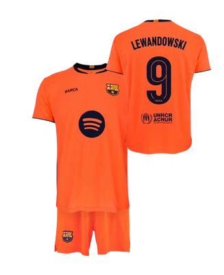 FC Barcelona 25-26 prémium gyerek idegenbeli szurkolói mez szerelés, replika - Lewandowski 9