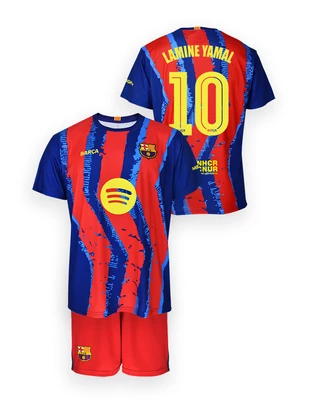 FC Barcelona 2025-26 gyerek 4. számú mez szerelés, replika - LAMINE YAMAL 10