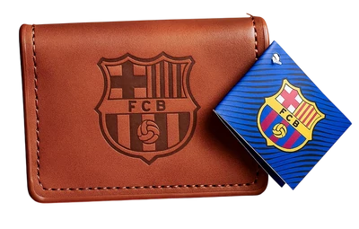 FC Barcelona dombornyomott barna kártyatartó