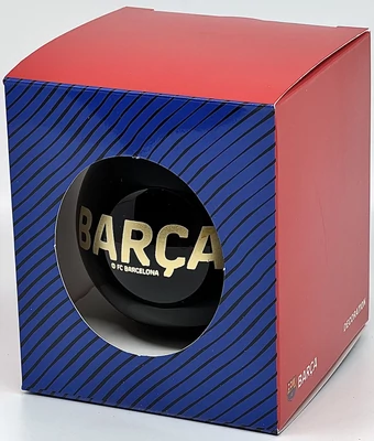 Elegáns fekete - arany Barçás karácsonyfadísz