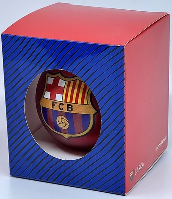 Elegáns, himnuszos Barçás karácsonyfadísz