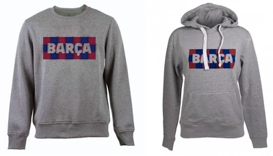 A női és férfi kockás Barçás pulóvered - páros ajánlat - 2XL