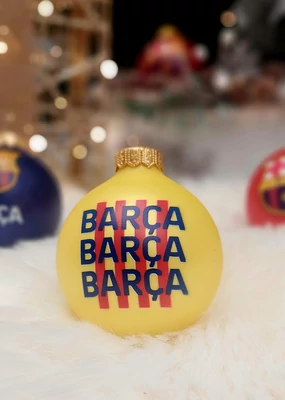 Elegáns, katalán Barçás karácsonyfadísz