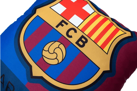 A Barcelona gránátvörös-kék díszpárnája