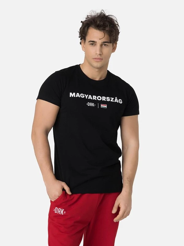 Lehengerlő magyar válogatott szurkolói póló - fekete - 3XL