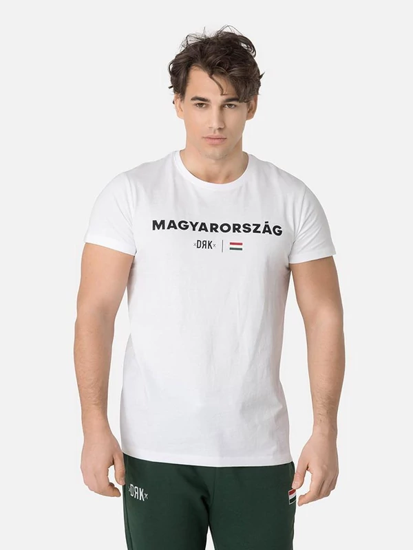 Lehengerlő magyar válogatott szurkolói póló - fehér - 2XL