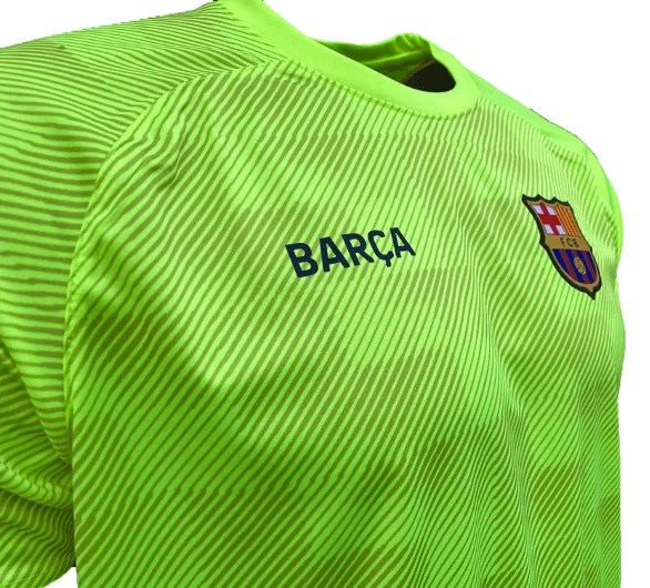 A Barça fergeteges, neon sárga edzőmeze - L