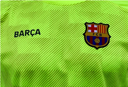 A Barça fergeteges, neon sárga edzőmeze - L