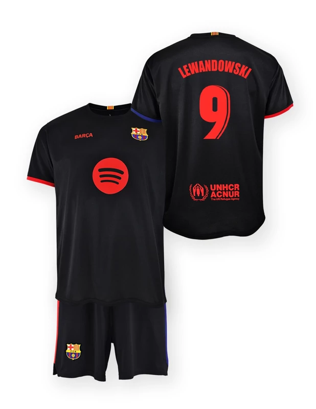 FC Barcelona 2024-25 prémium második számú gyerek szurkolói mez szerelés - Lewandowski 9 - 12 éves