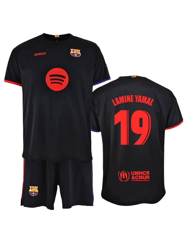 FC Barcelona 2024-25 prémium második számú gyerek szurkolói mez szerelés - Lamine Yamal 19 - 8 éves