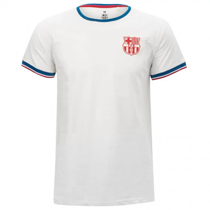 Elegáns, minimalista Barçás póló - fehér - 2XL