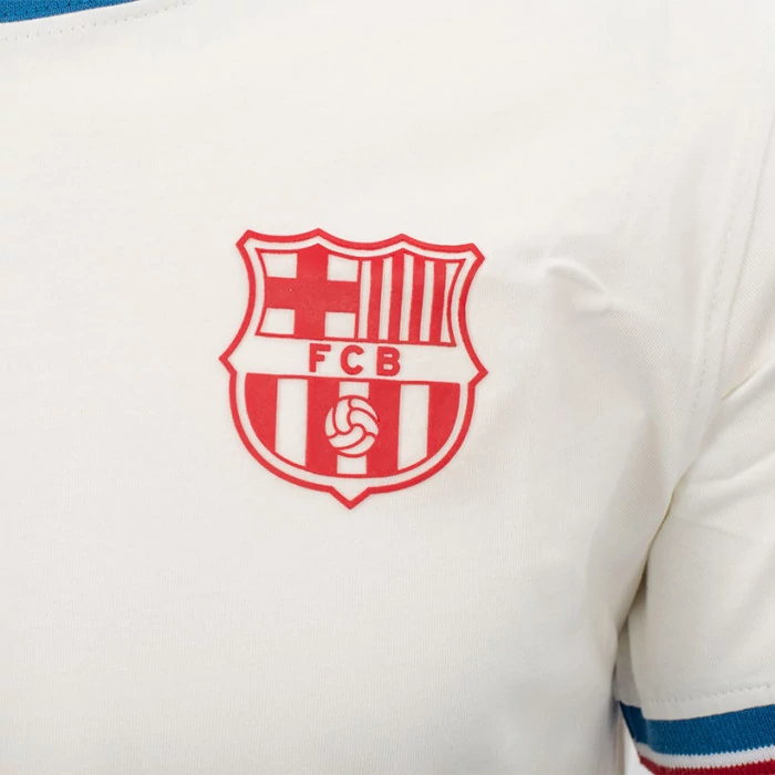 Elegáns, minimalista Barçás póló - fehér - 2XL