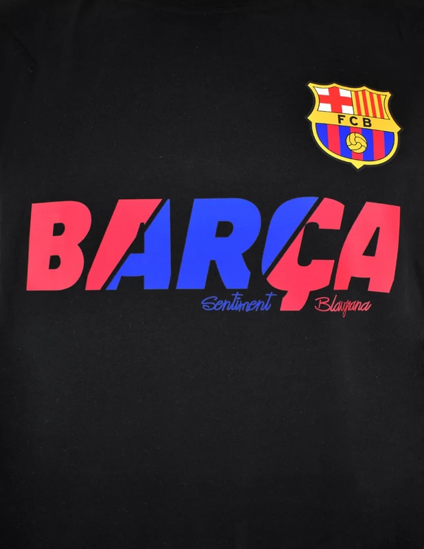 FC Barcelona fekete felnőtt póló - L