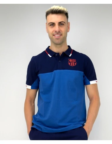 Minimalista Barçás galléros póló - M