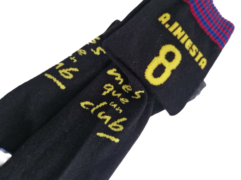 Andrés Iniesta - Barçás legenda zokni, fekete
