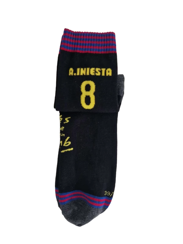 Andrés Iniesta - Barçás legenda zokni, fekete