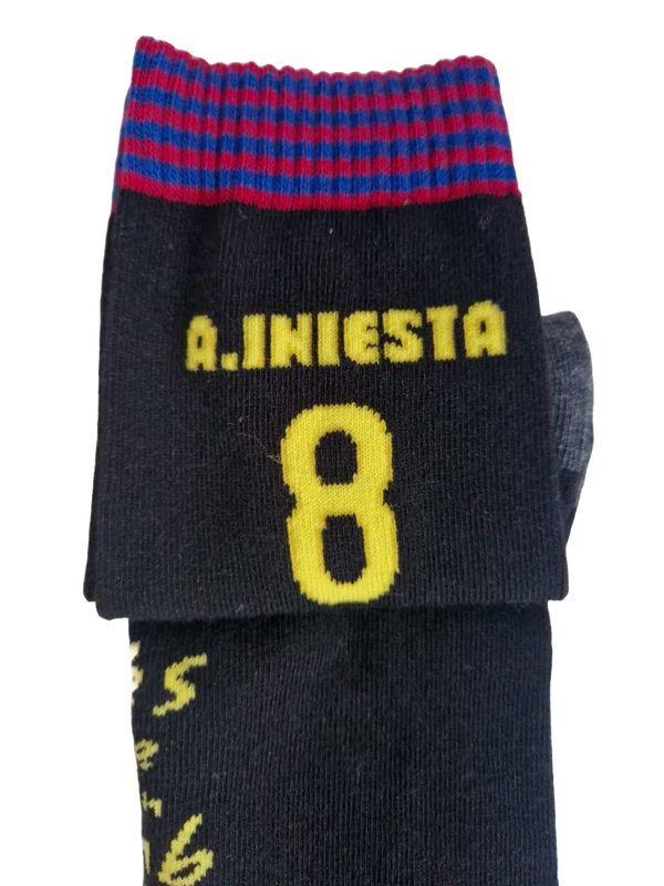 Andrés Iniesta - Barçás legenda zokni, fekete