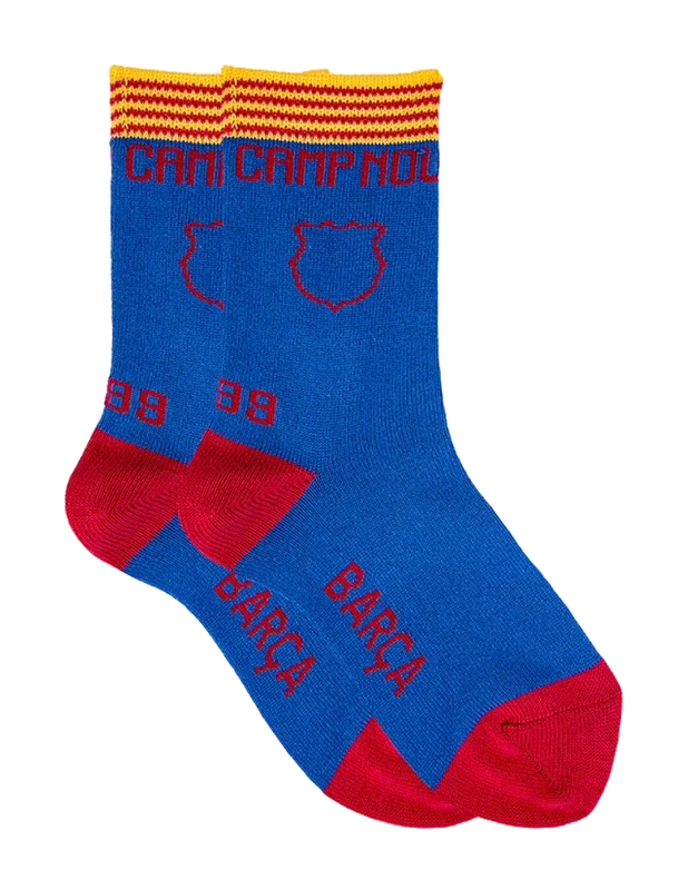 Klasszikus gyerek Barcelona zokni - kék - 27-31