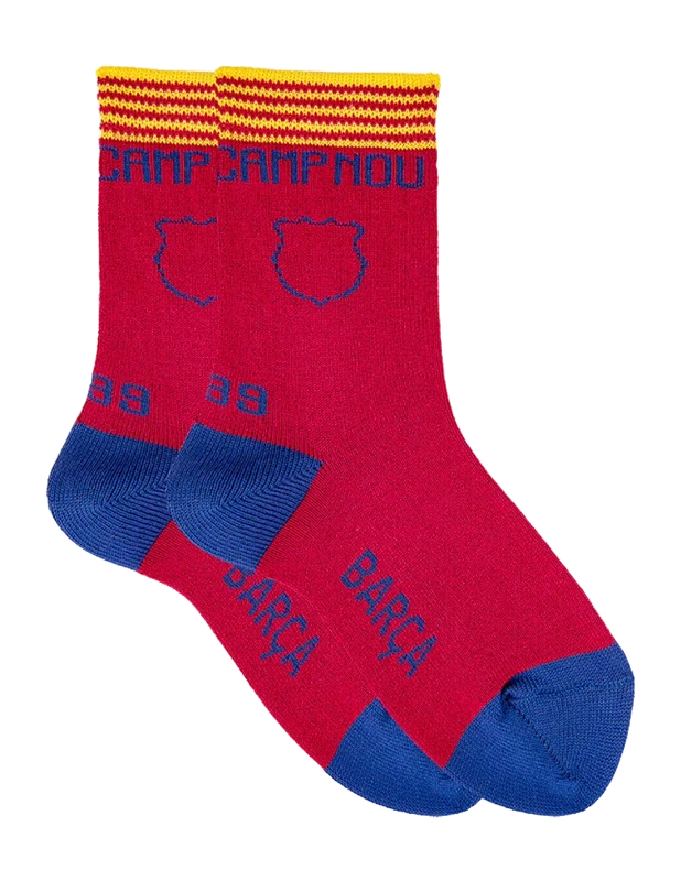 Klasszikus gyerek Barcelona zokni - gránátvörös - 27-31