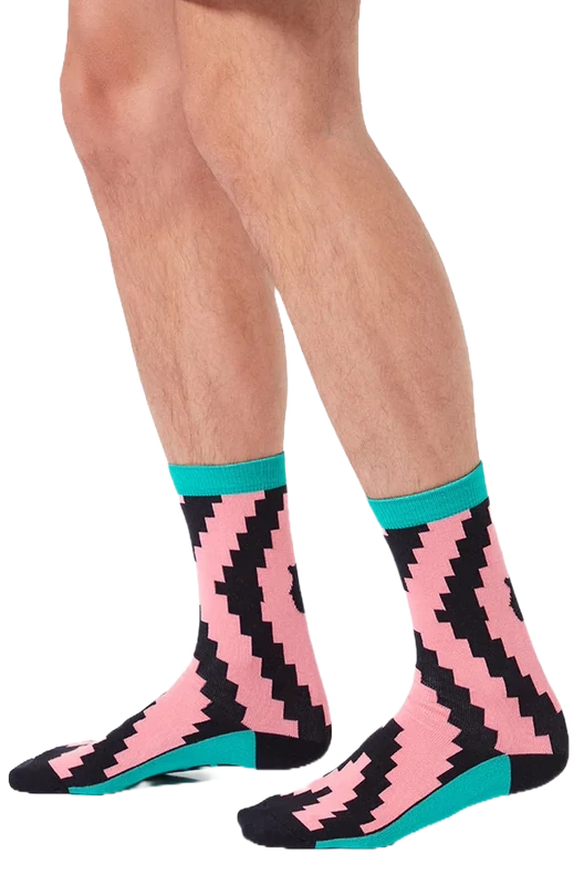 Cikkcakk mintás, ütős Barçás zokni - 43-46