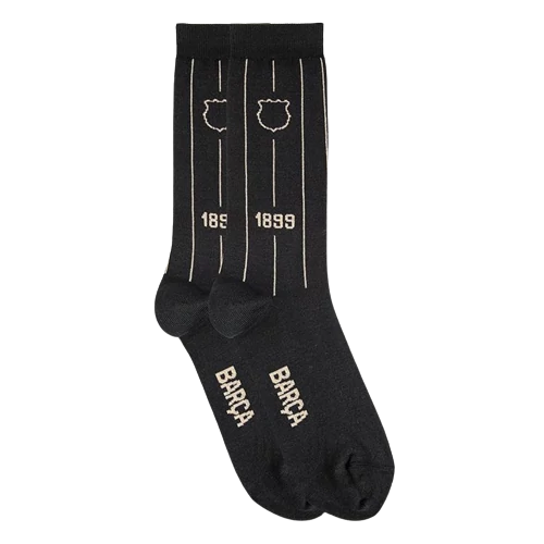 A Barcelona fekete, címeres zoknija - 36-39