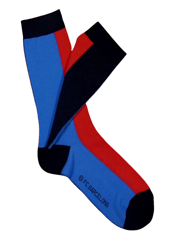 Sávos gránátvörös-kék Barcelona zokni - 39-42