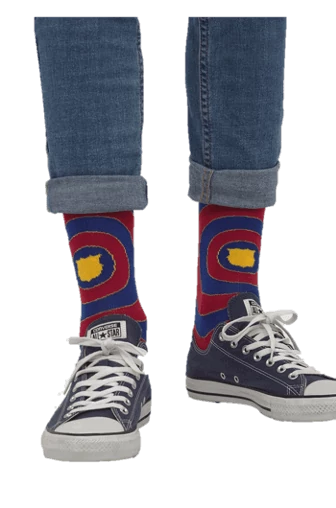 A Barcelona premium gránátvörös-kék zoknija - 43-46