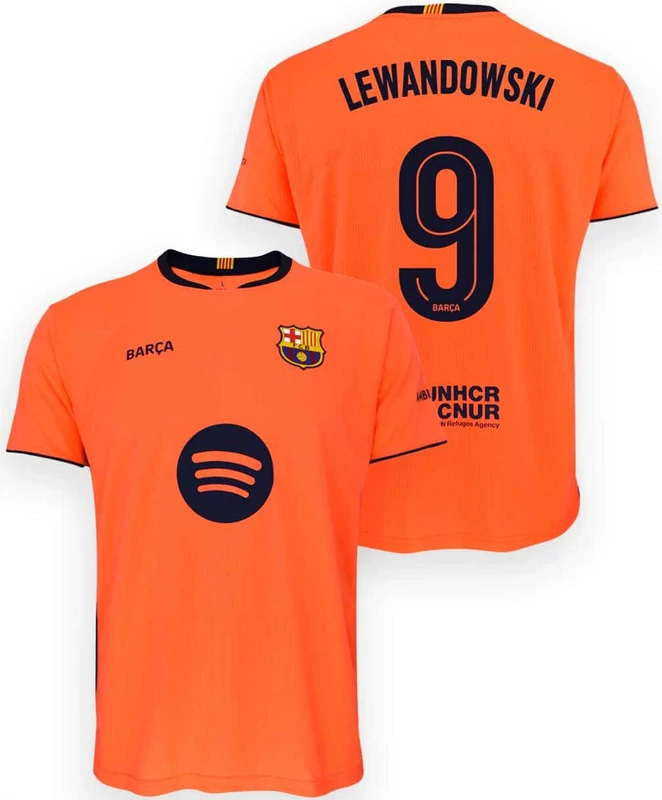 FC Barcelona 25-26 prémium idegenbeli szurkolói mez, replika - Lewandowski 9 - M