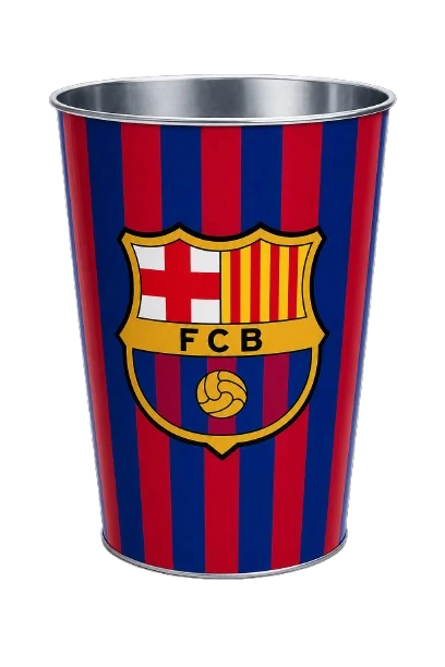  FC Barcelona címerrel díszített fém papírkosár