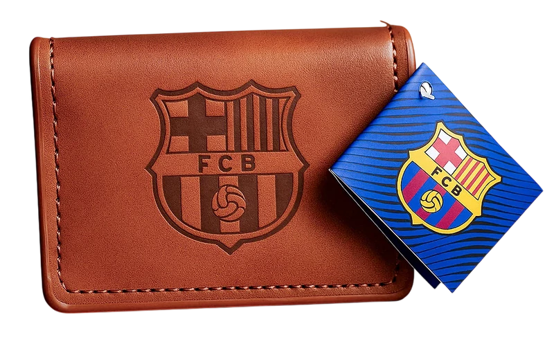 FC Barcelona dombornyomott barna kártyatartó