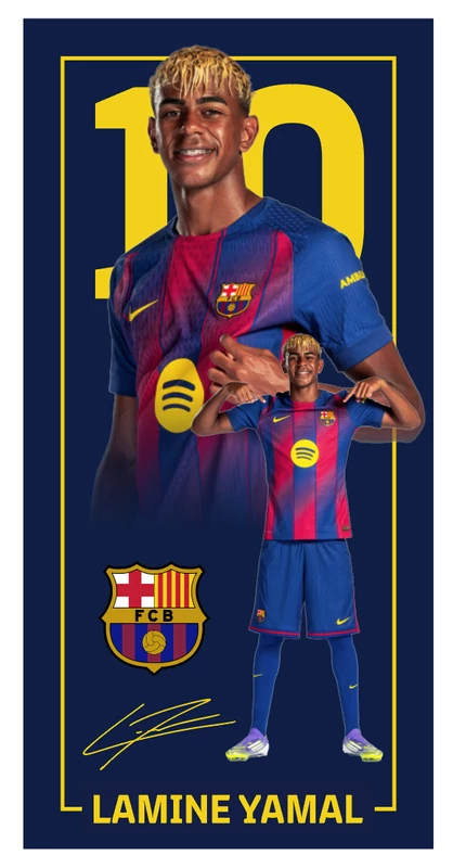 FC Barcelona játékos törölköző – Lamine Yamal 2025/2026